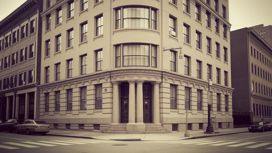 Historic urban corner building