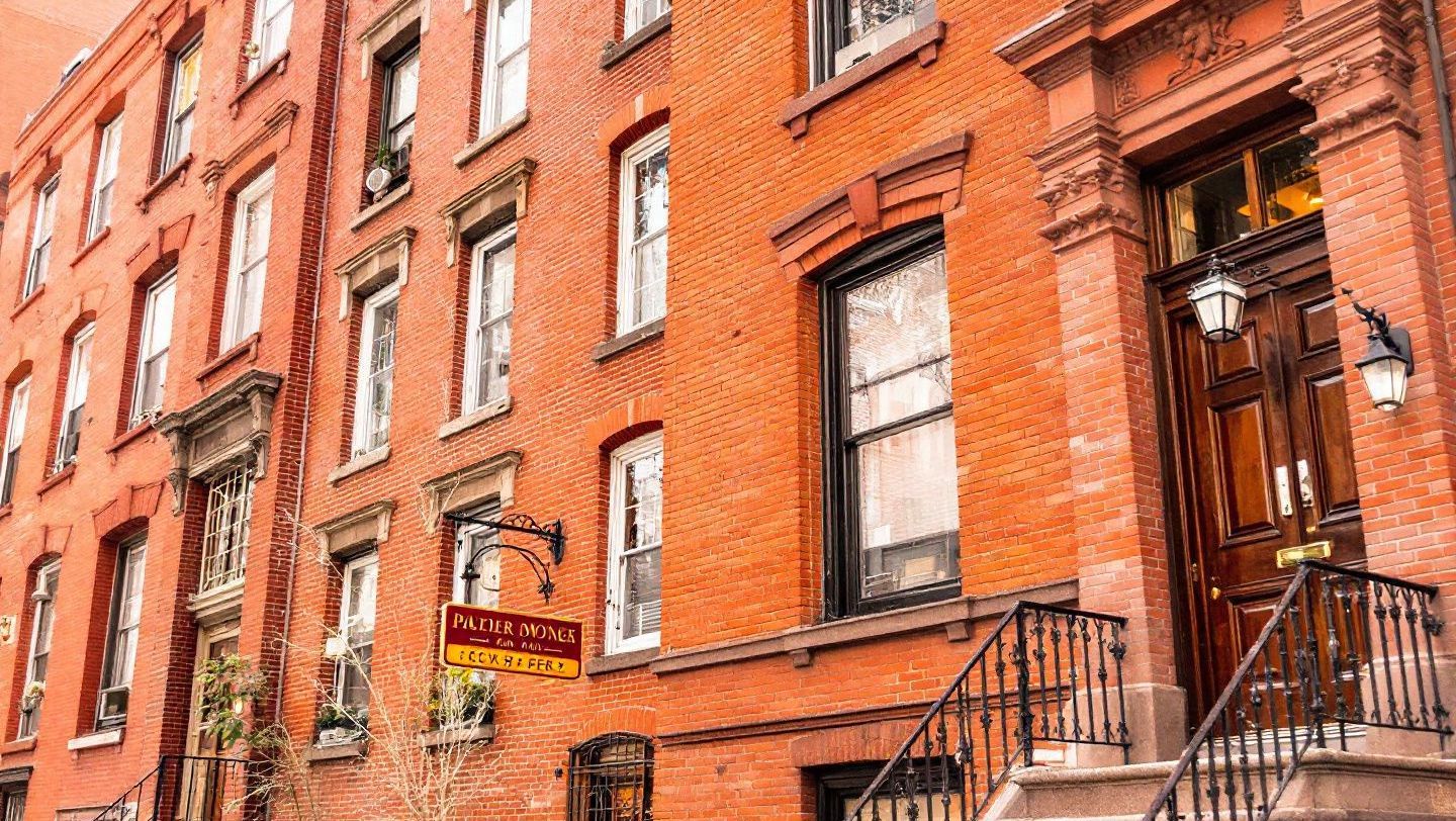 Urban brick residential building